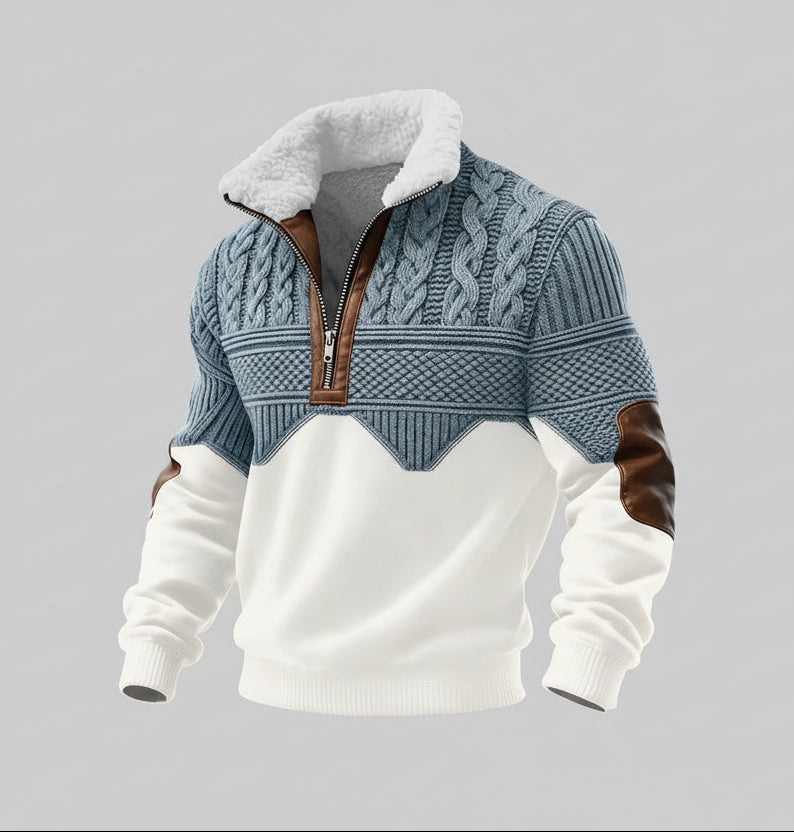 Hugo pull demi-zip texturé – détail