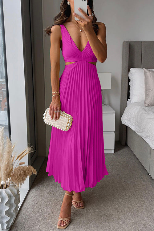 Rhiannon - Robe longue maxi taille haute col en V