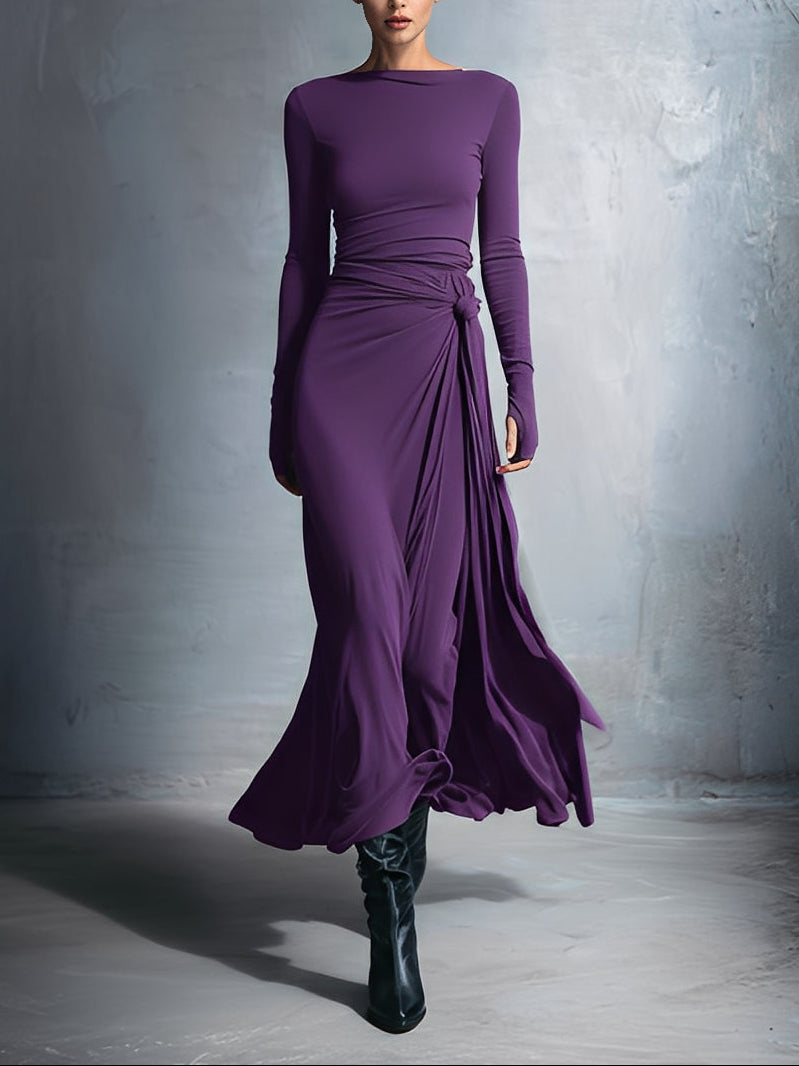 Naomie | Robe Maxi à Nœud Latéral