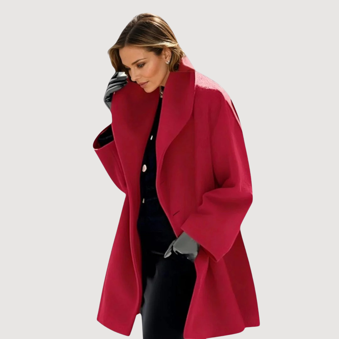 Vivienne | Manteau d'Hiver Rouge