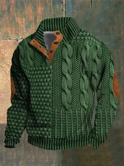 Olivier | Pull Rétro Vert