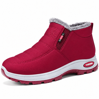 Margaux bottines d'hiver fourrées imperméables, rouge