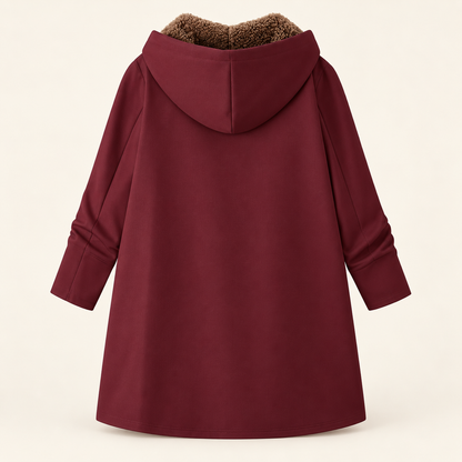 Solange | Manteau Sherpa Bleu Marine