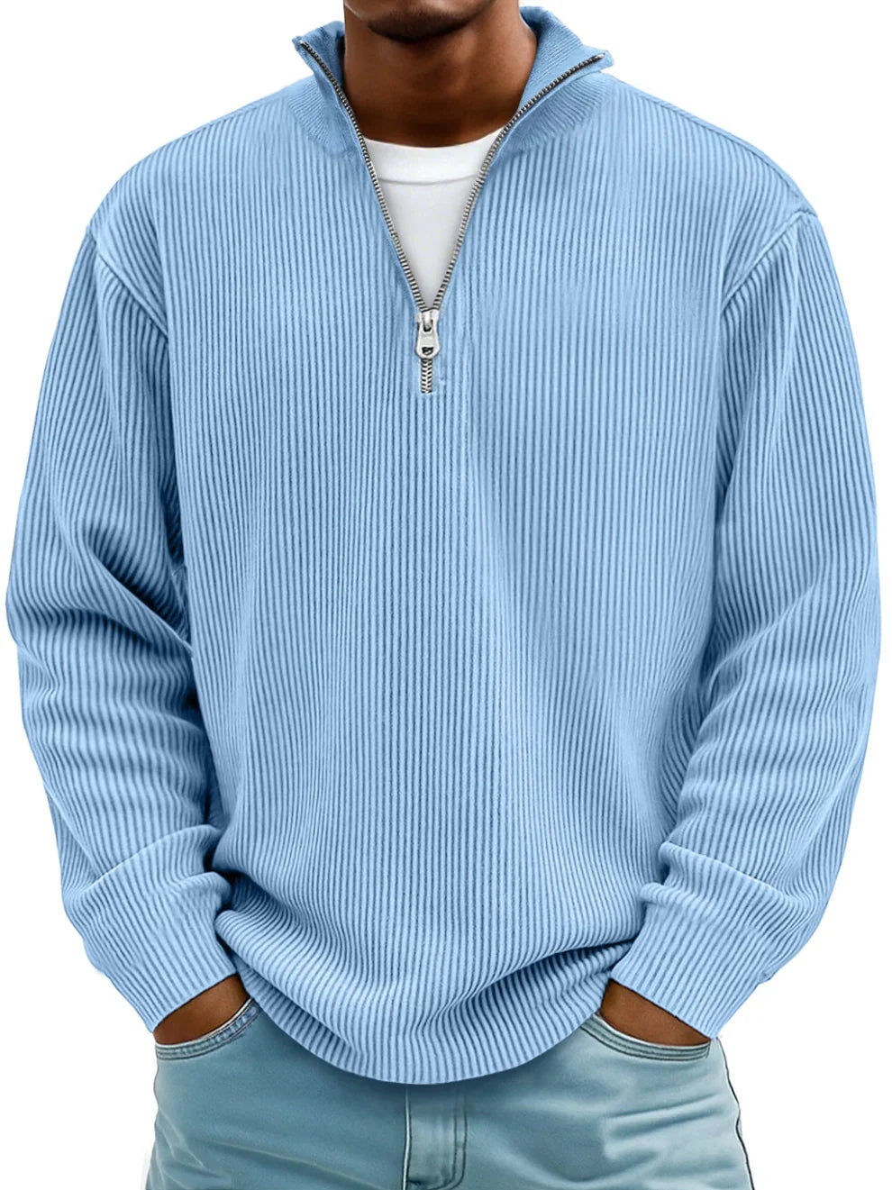 Maison Mireille | Pull Col Zippé Côtelé Marc