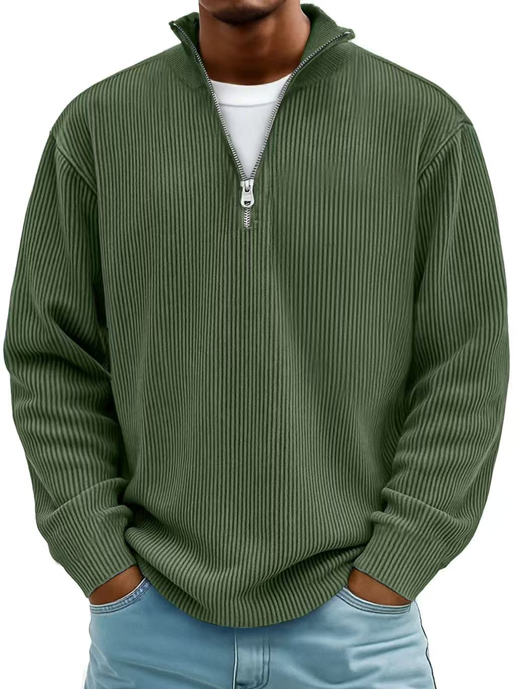 Maison Mireille | Pull Col Zippé Côtelé Marc