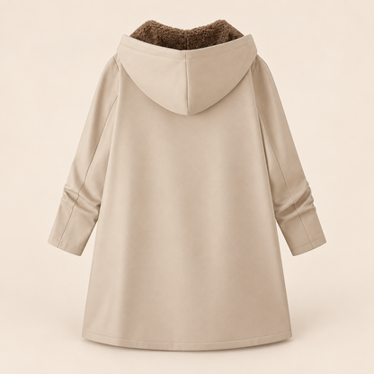 Solange | Manteau Sherpa Bleu Marine