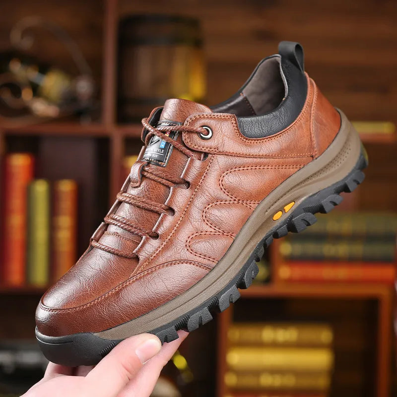 Armand chaussure de marche en cuir marron