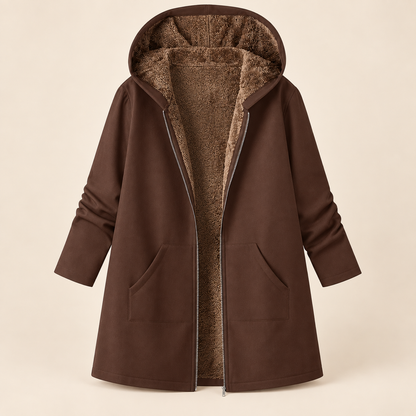 Solange | Manteau Sherpa Bleu Marine