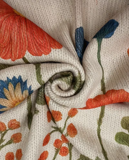 Wrenna | Cardigan zippé Champ de Fleurs Sauvages