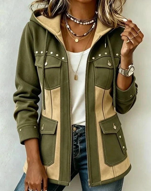 Maison Mireille| Veste à Capuche Bi-Matière Véronique