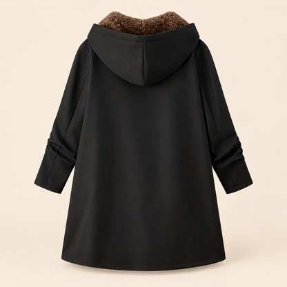 Solange | Manteau Sherpa Bleu Marine