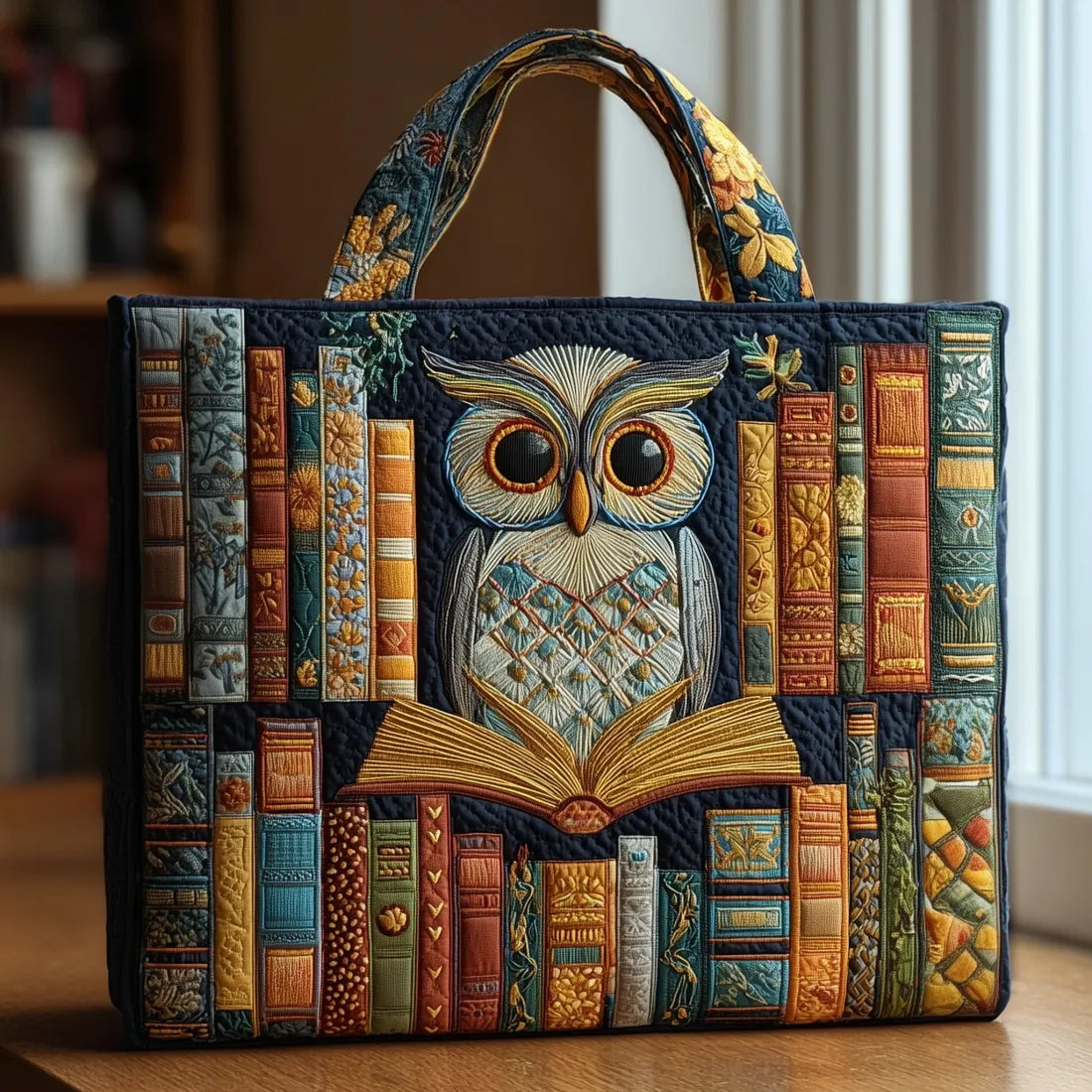 Sac fait main | Hibou lisant