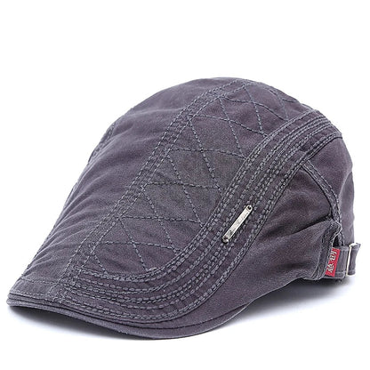 Casquette vintage Bloom™ gris foncé pour animaux, surpiqûres losanges et zip décor