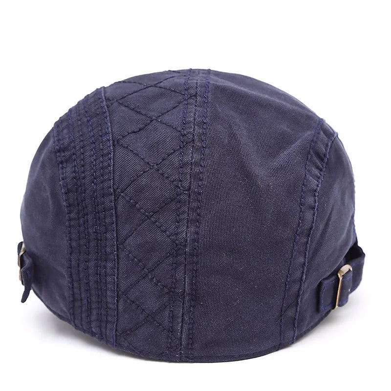 Casquette vintage Bloom™ bleu marine pour animaux, vue arrière avec sangles latérales