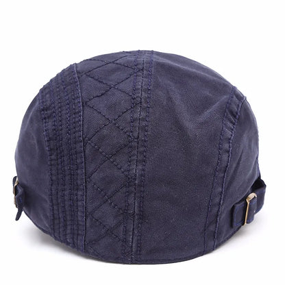 Casquette vintage Bloom™ bleu marine pour animaux, vue arrière avec sangles latérales