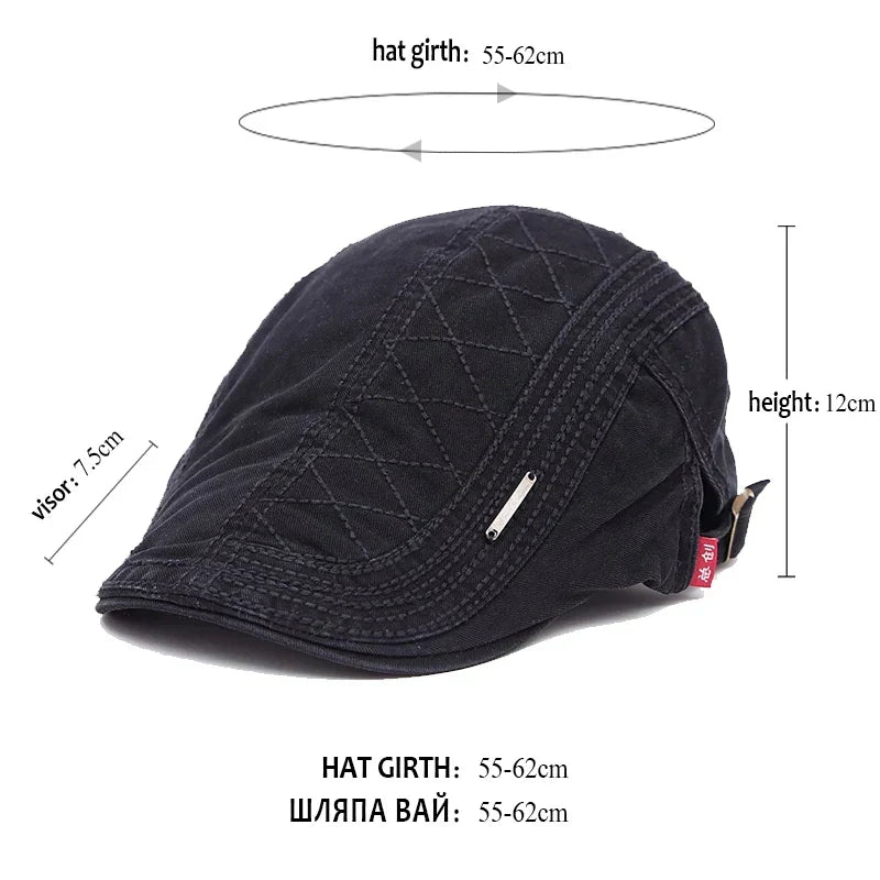 Casquette vintage Bloom™ bleu marine pour animaux, surpiqûres et zip décor