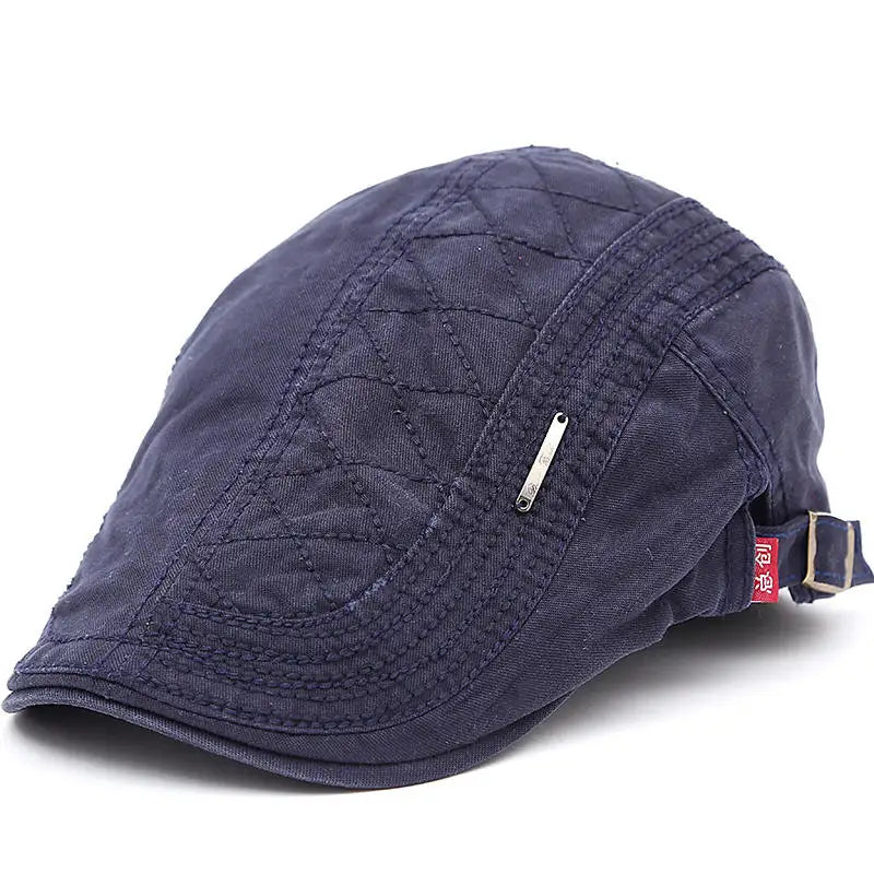 Casquette vintage Bloom™ bleu marine pour animaux, vue 3/4, surpiqûres et zip