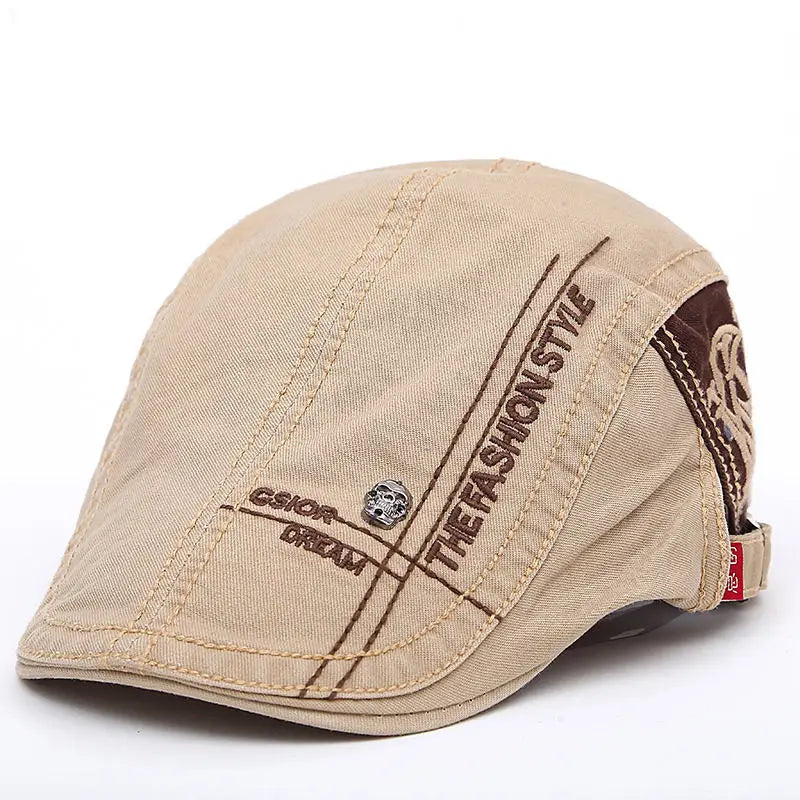Casquette d’été Bloom™ beige, couture décorative et patch logo sur le côté.