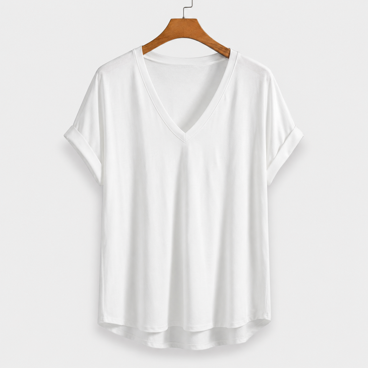 T-shirt manches courtes uni patchwork