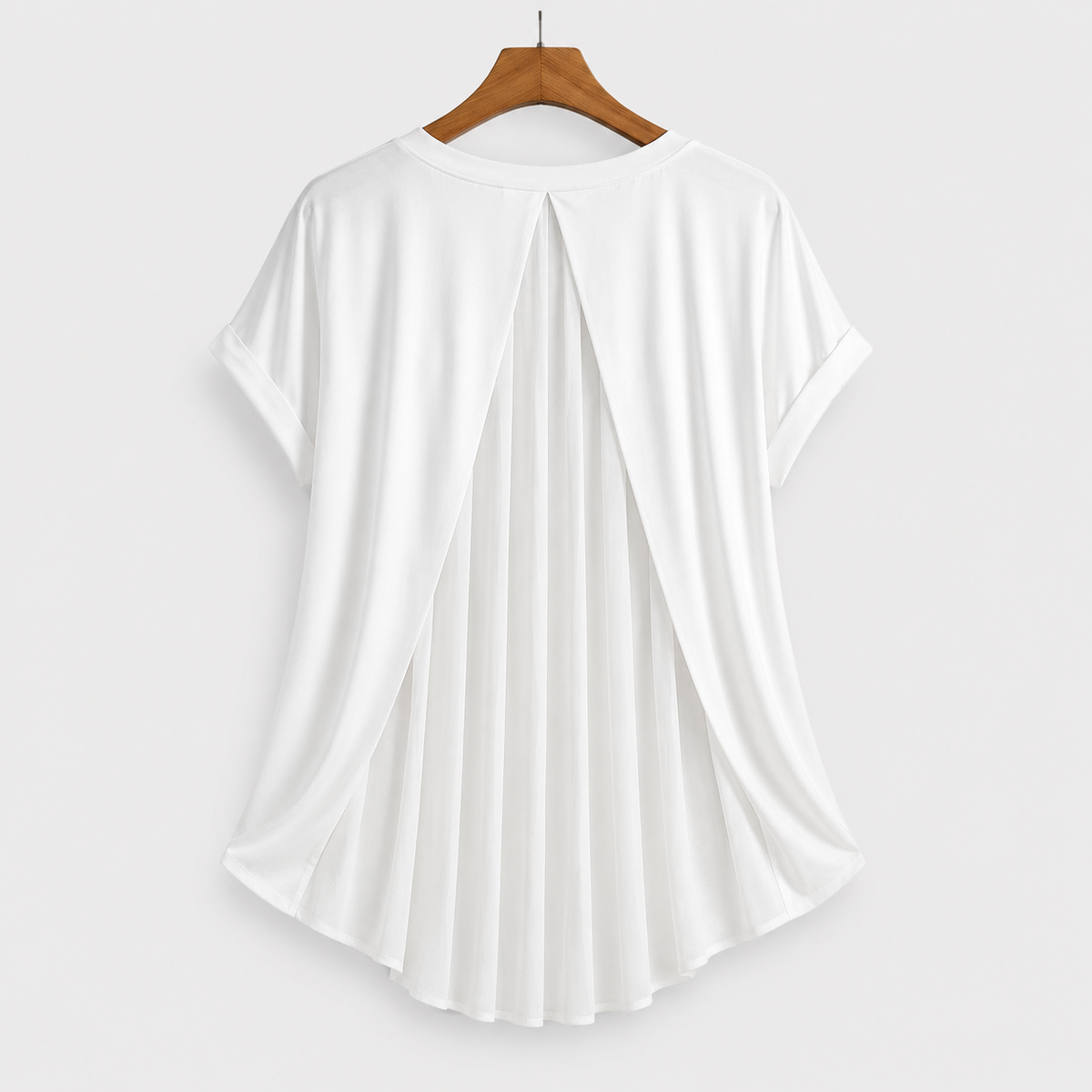 T-shirt manches courtes uni patchwork