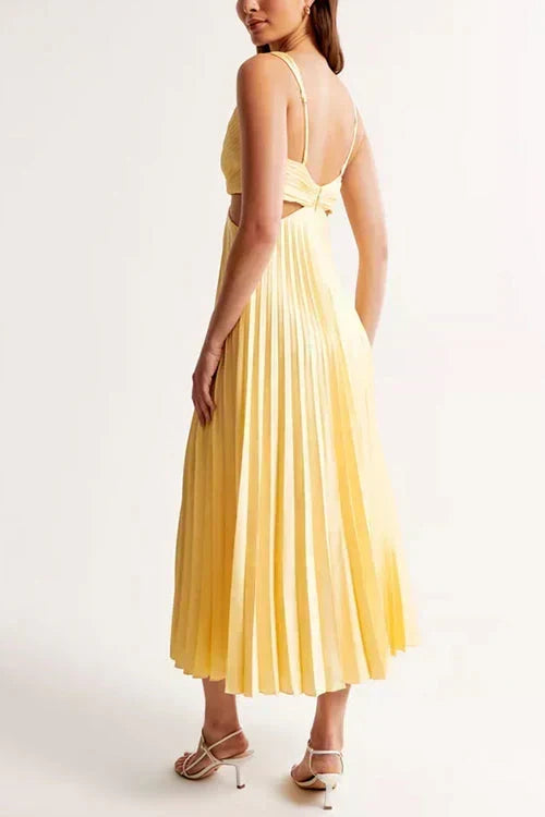 Rhiannon - Robe longue maxi taille haute col en V