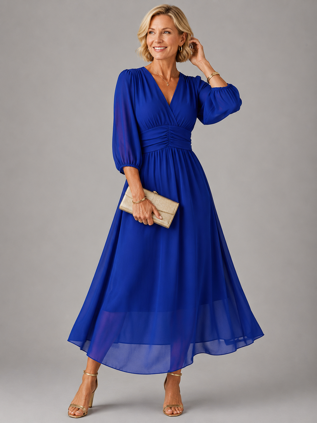 Robe en mousseline de soie légère et soyeuse