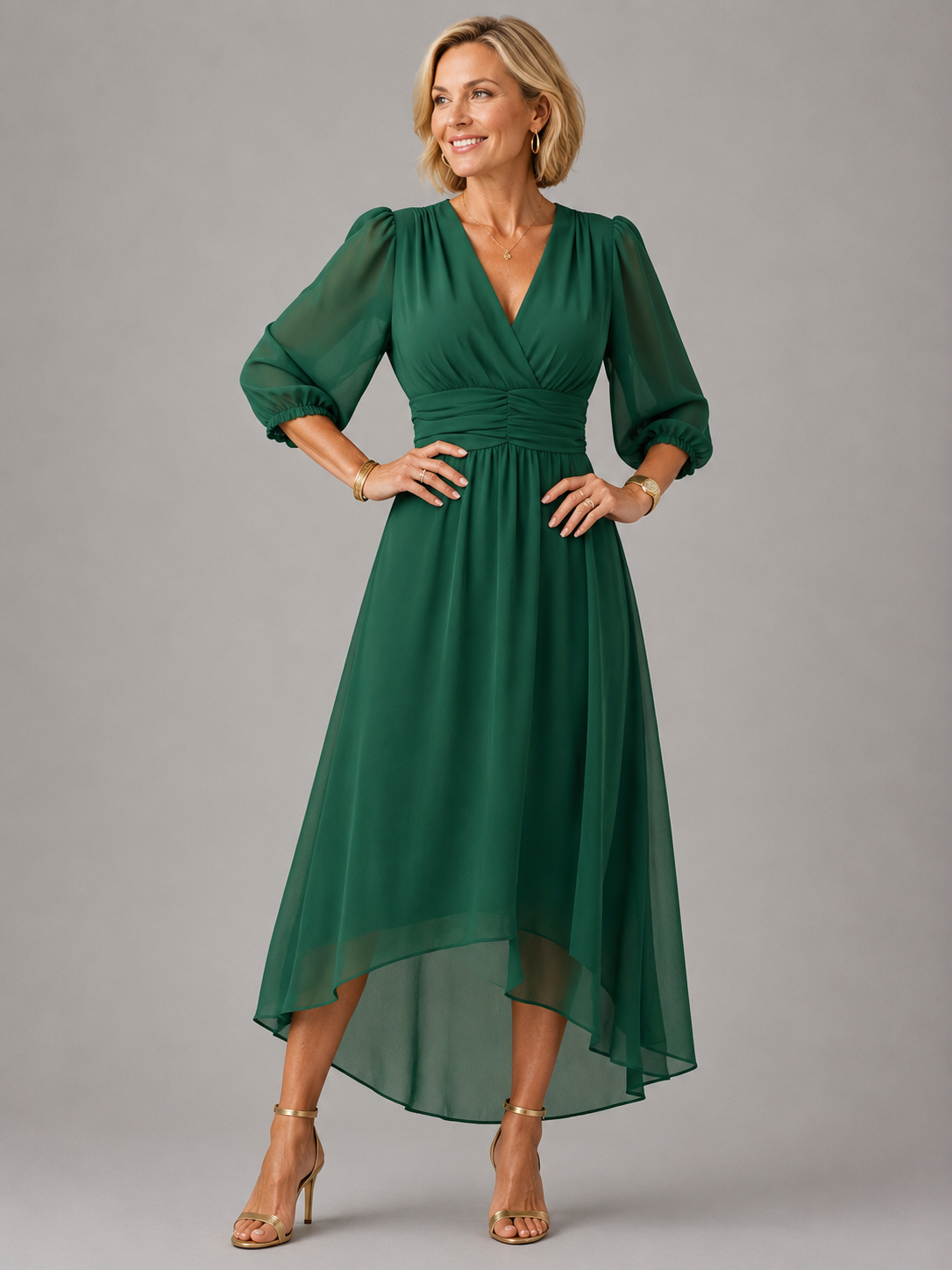 Robe en mousseline de soie légère et soyeuse