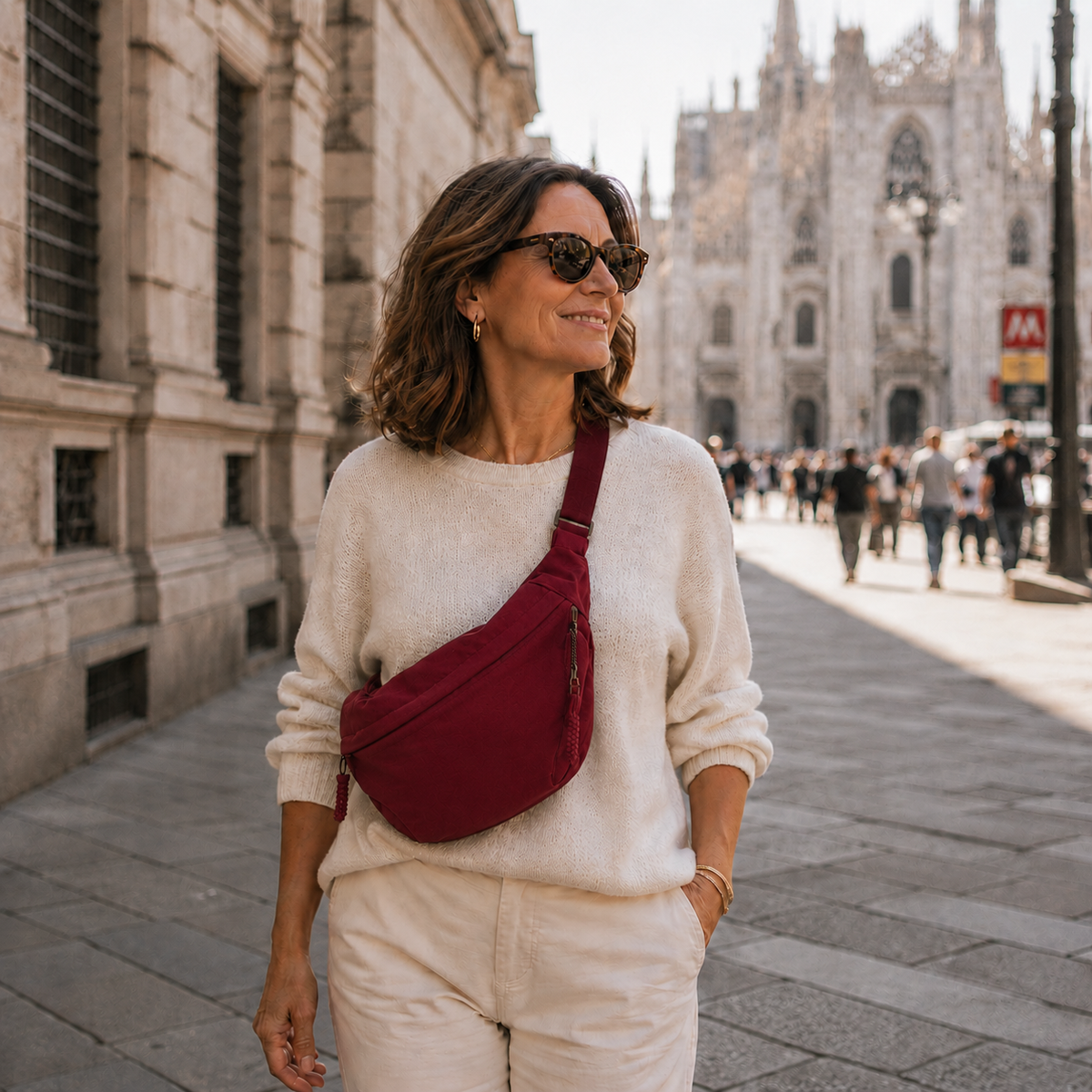 Rosa | Sac à bandoulière bordeaux