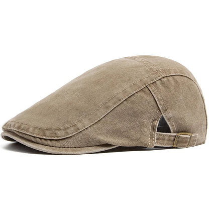 Casquette vintage en toile kaki, vue de côté, patte réglable avec boucle