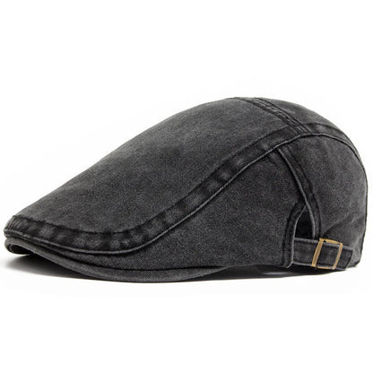 Casquette Bloom™ vintage gris foncé en tissu denim, sangle à boucle