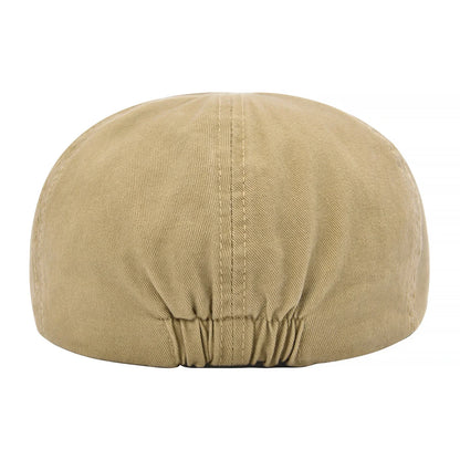 Casquette de golf Bloom™ en coton kaki clair, coutures frontales, ajustement arrière.