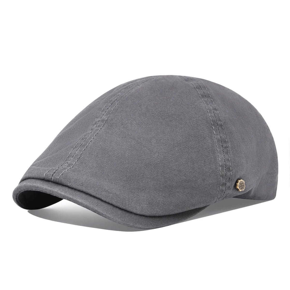 Casquette de golf Bloom™ en coton gris foncé, visière courbée, écusson rond.