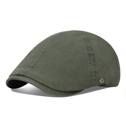 Casquette de golf Bloom™ en coton vert kaki, visière courbée, écusson rond.