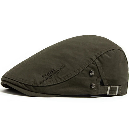 Nœud vintage pour animal de compagnie vert kaki, casquette avec sangle et boutons