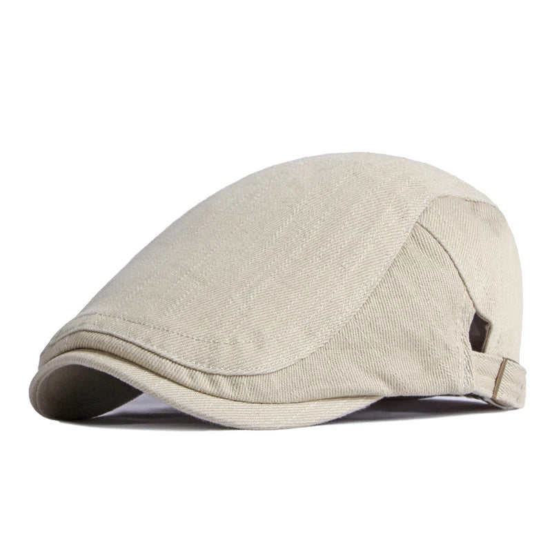 Casquette homme Bloom™ ajustable en tissu beige clair, visière courbée