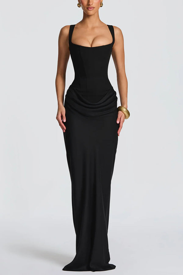Éléonore | Robe Maxi Col Carré