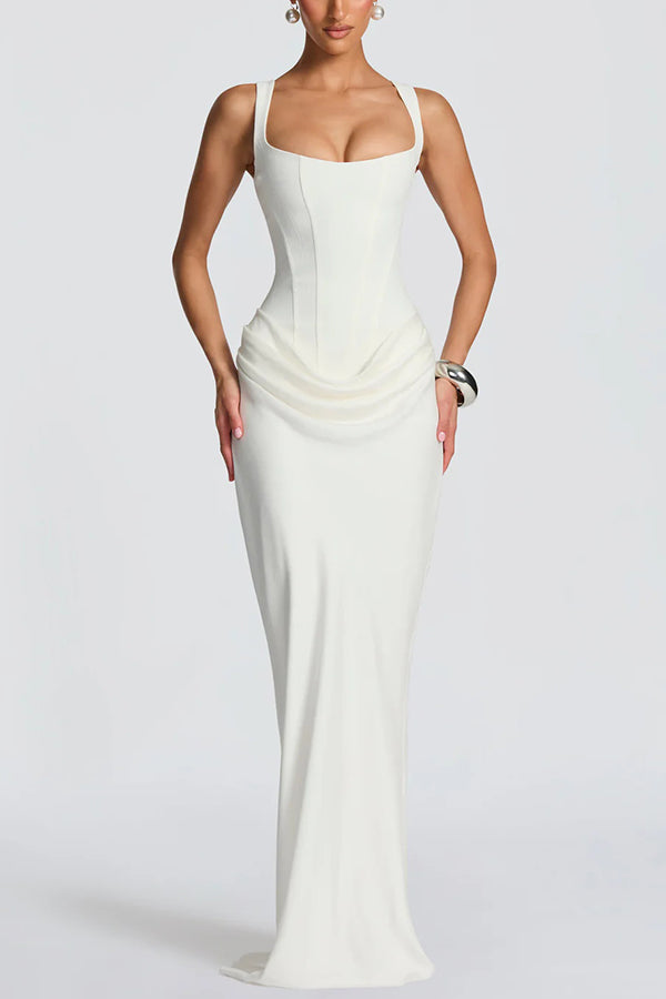 Éléonore | Robe Maxi Col Carré