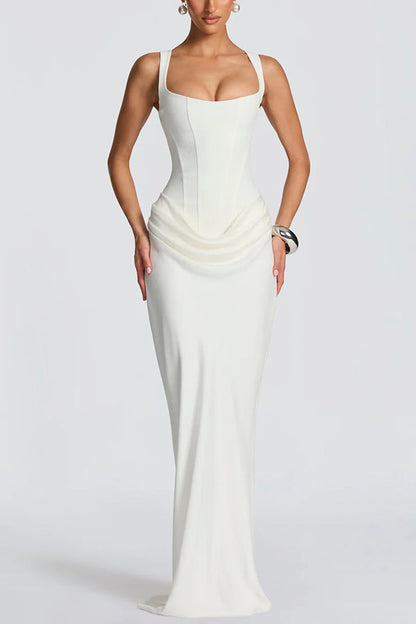 Éléonore | Robe Maxi Col Carré