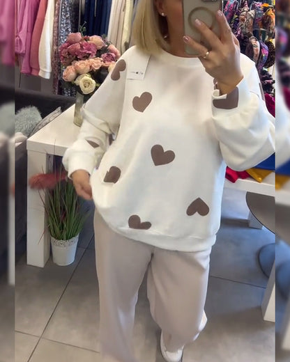 Mila - Pull confortable à cœurs