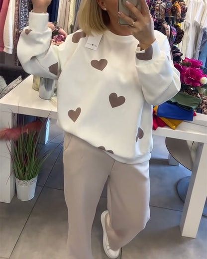 Mila - Pull confortable à cœurs