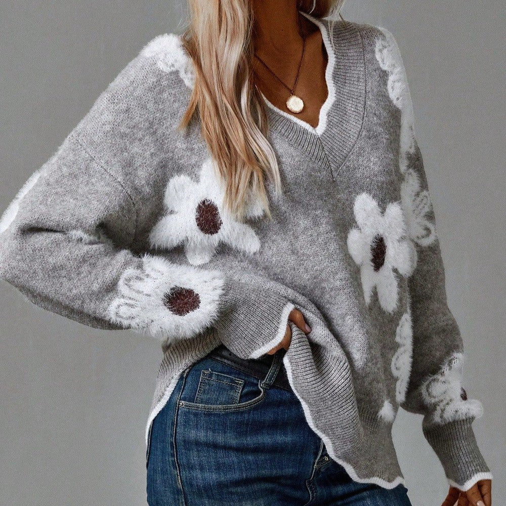 Thea - Pull Floral Élégant
