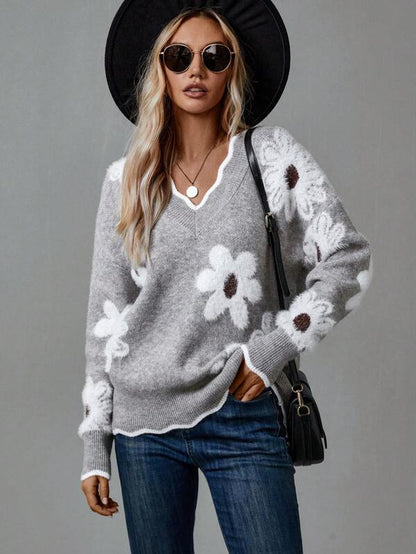 Thea - Pull Floral Élégant