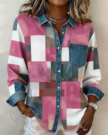 Céline - Chemise à Blocs de Couleurs