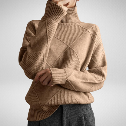Lauren - Pull Col Roulé Doux Élégant