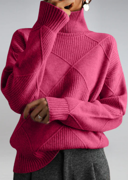Lauren - Pull Col Roulé Doux Élégant