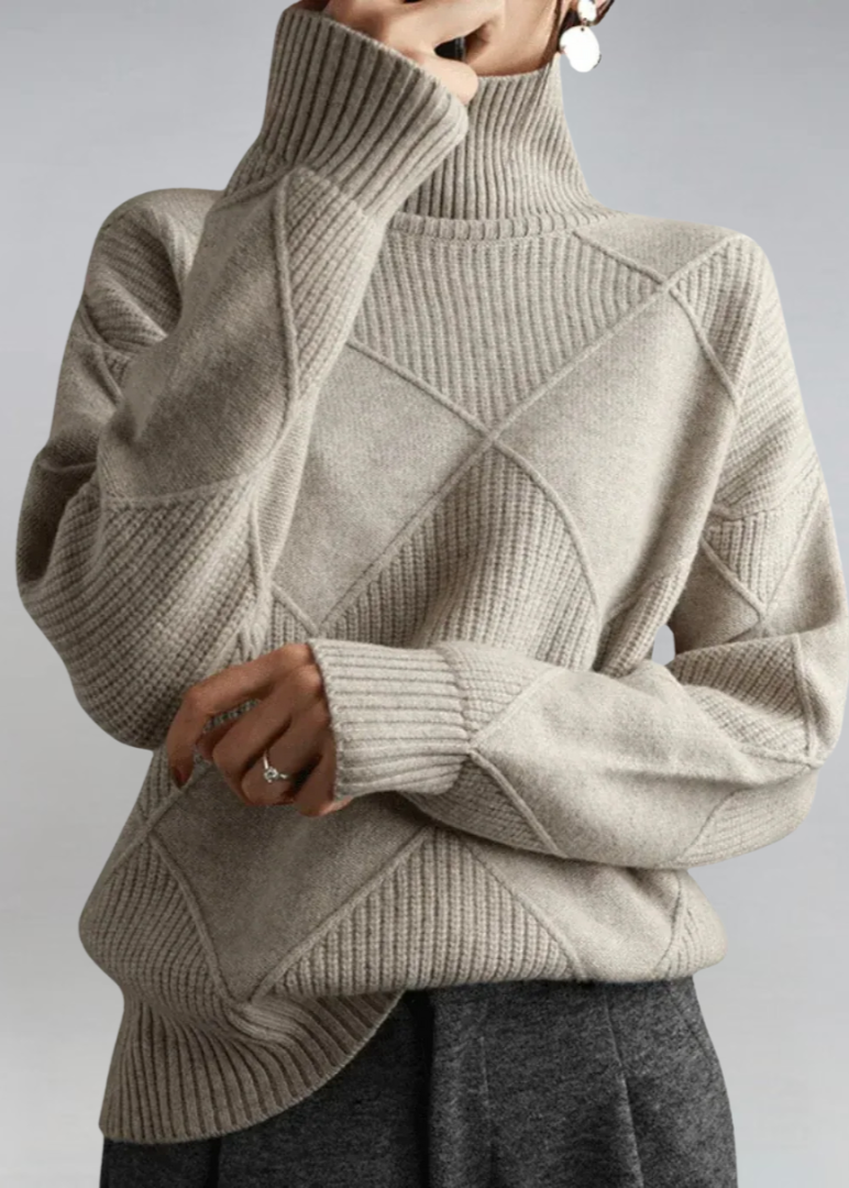 Lauren - Pull Col Roulé Doux Élégant