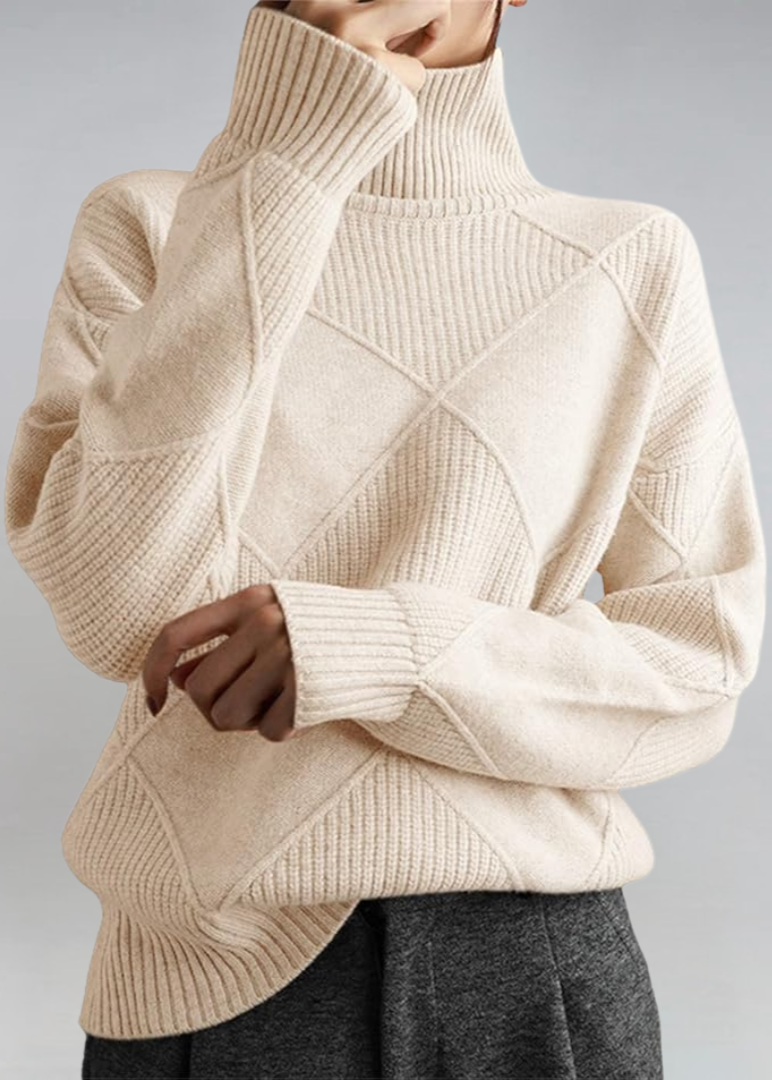 Lauren - Pull Col Roulé Doux Élégant
