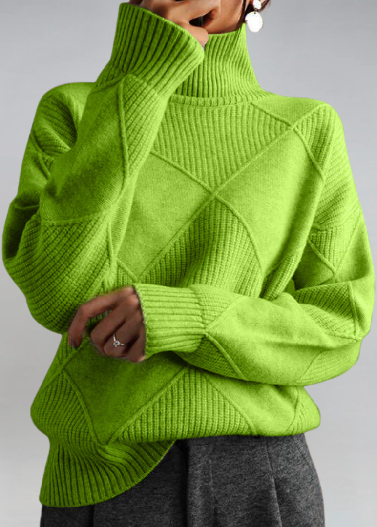 Lauren - Pull Col Roulé Doux Élégant