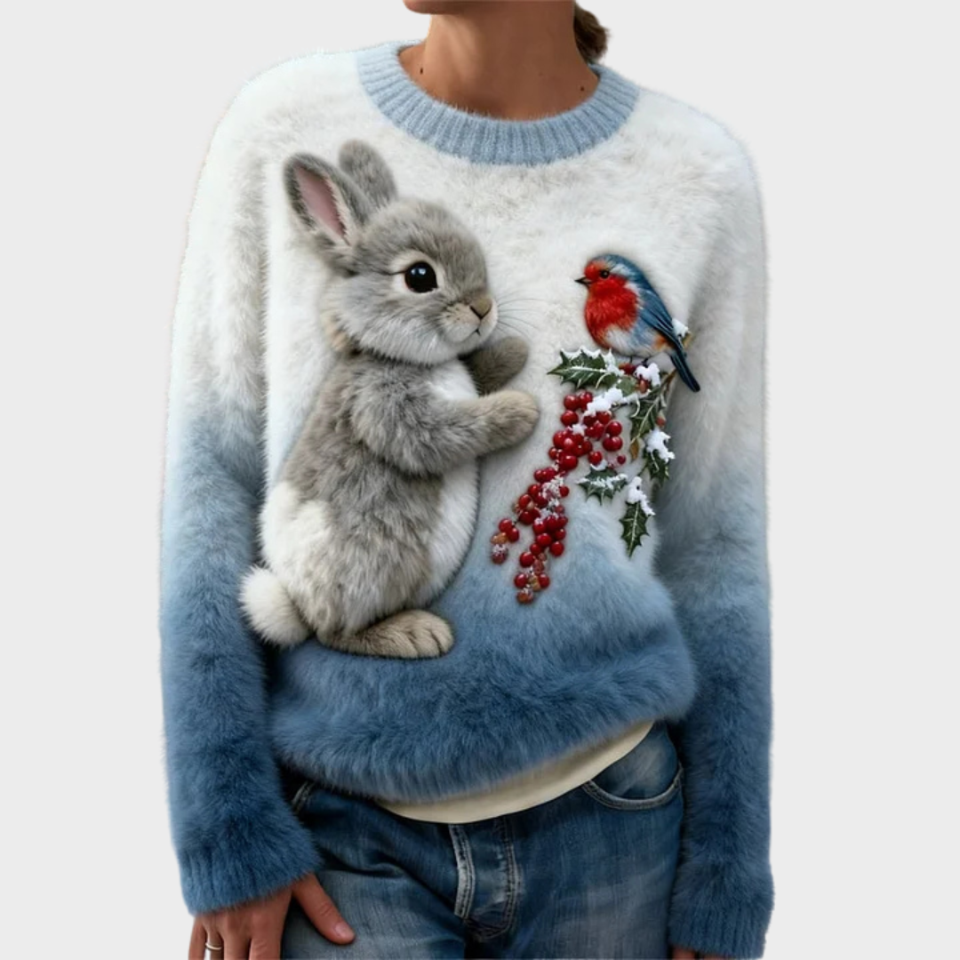 Luna - Pull en peluche festif