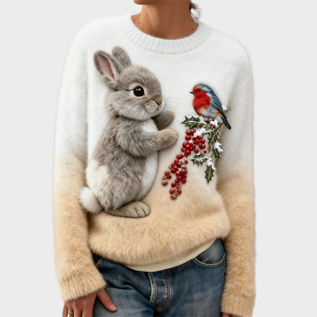 Luna - Pull en peluche festif